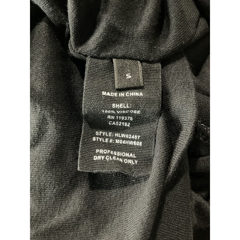 Helmut Lang 'Scala' Black Viscose Drape Mini Dres… - image 2